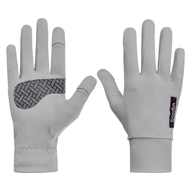 HBG 2040 Summer Ice Silk Sunscreen Gloves Breathable Anti-UV Outdoor Driving Gloves for women