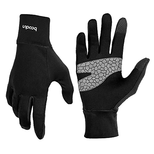 HBG 1054 outdoor five-Finger Sports Gloves Breathable Anti-Slip running Gloves Hiking Running Windproof warm Polyester