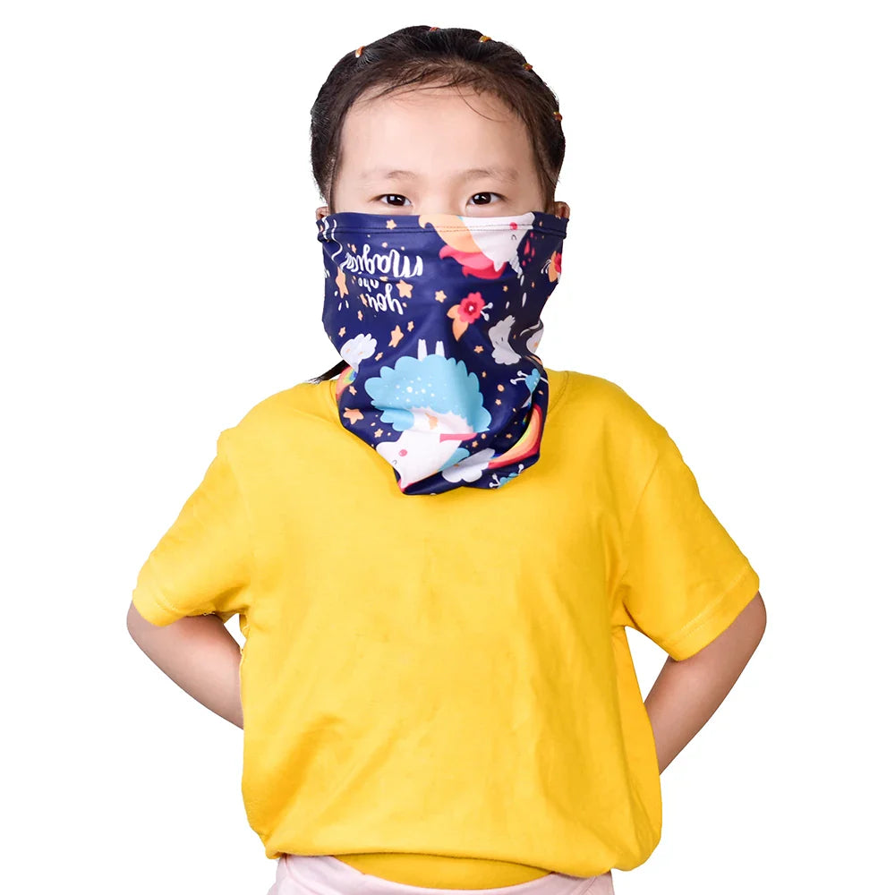 HBG 1365 Wholesale Children's Seamless breathable Scarf Windproof and dust-proof Face Cover for Sports Cycling Cover Neck