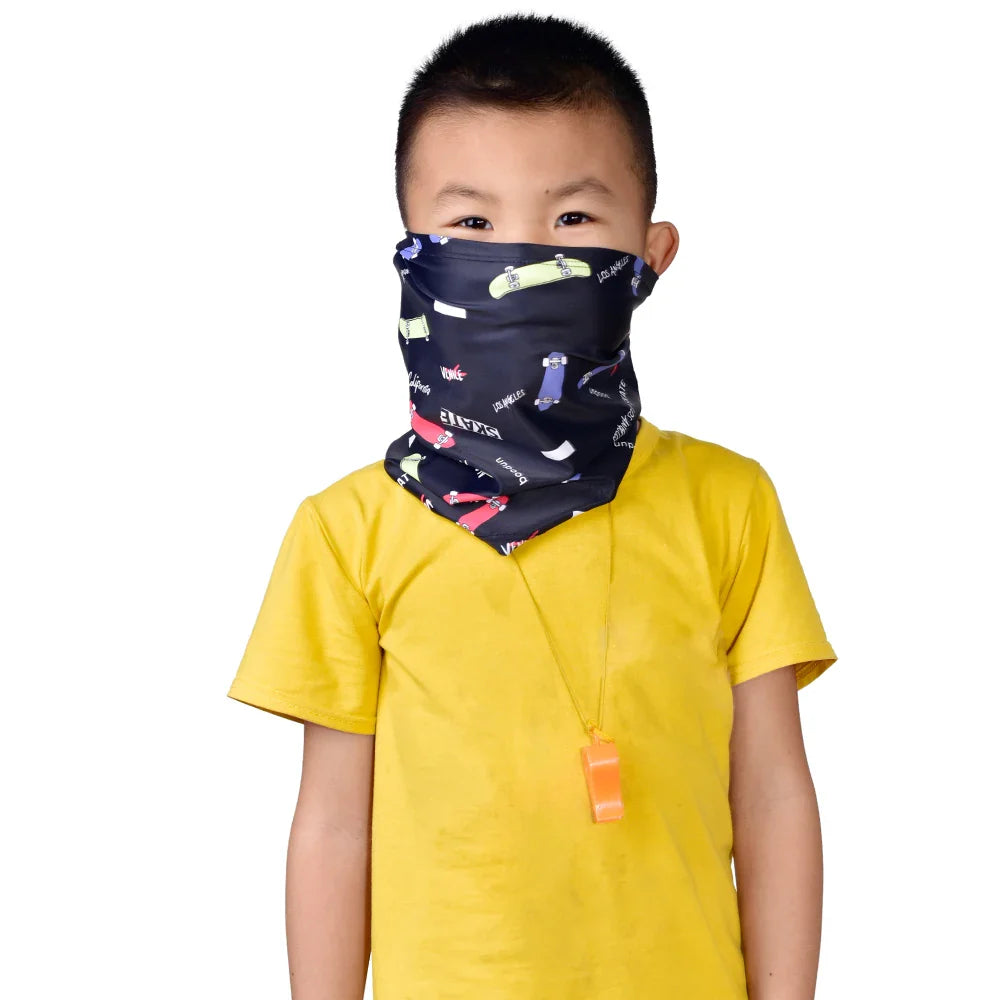 HBG 1365 Wholesale Children's Seamless breathable Scarf Windproof and dust-proof Face Cover for Sports Cycling Cover Neck