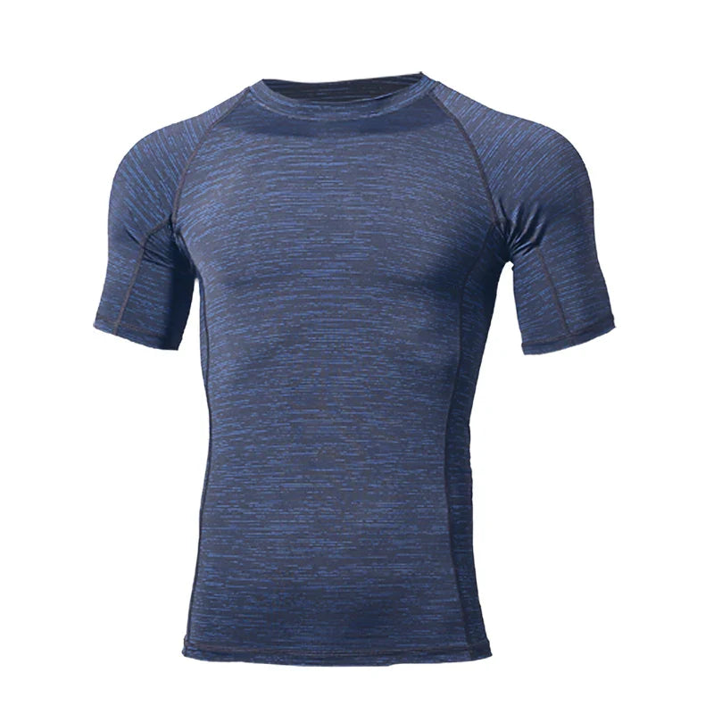 HBG 1308 High-quality Tight-fitting T-shirt High-elastic Short sleeved Men Fitness Quick-drying T-shirt Sportswear Training Top