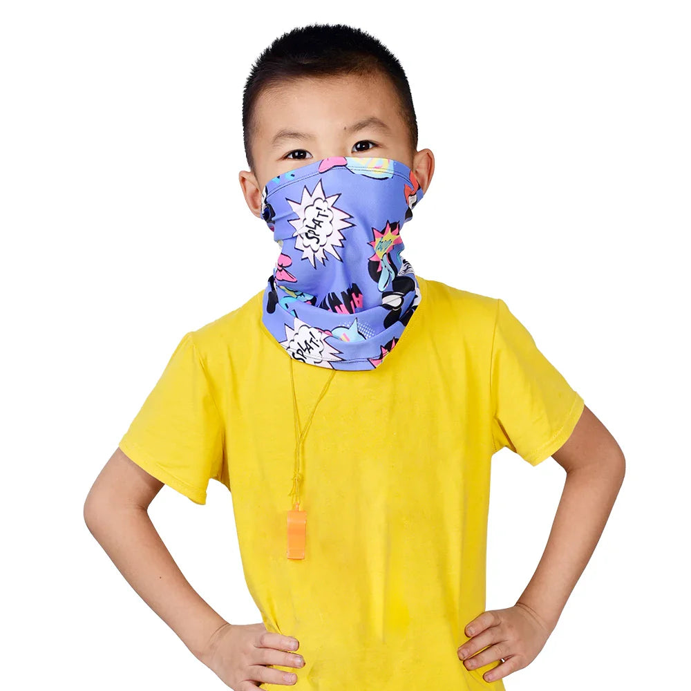 HBG 1365 Wholesale Children's Seamless breathable Scarf Windproof and dust-proof Face Cover for Sports Cycling Cover Neck