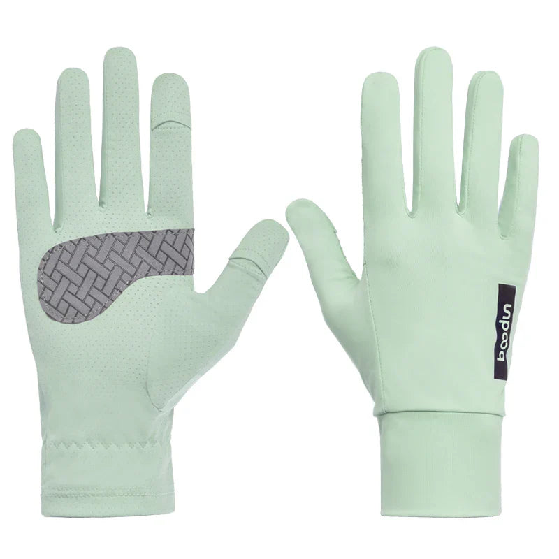 HBG 2040 Summer Outdoor Ice Silk Sunscreen Gloves Breathable Anti-UV Driving Gloves for Unisex