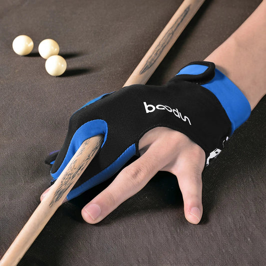 HBG 0912 anti slip breathable snooker gloves for unisex 3 finger billiard gloves