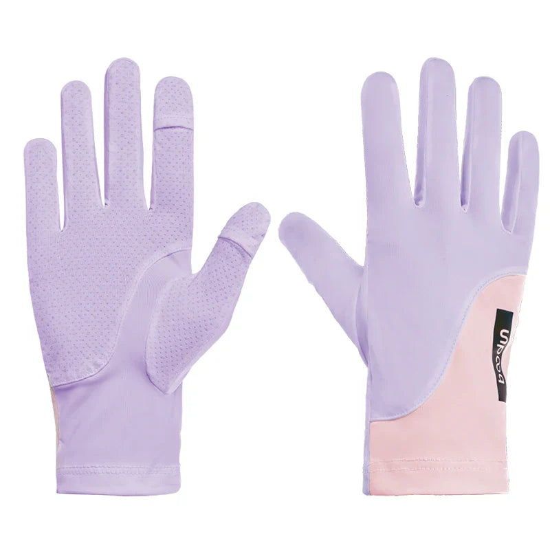 HBG 2041 Summer Sunscreen Gloves UPF50+ Breathable Comfortable Anti slip UV Protection Gloves for Outdoor hiking fishing