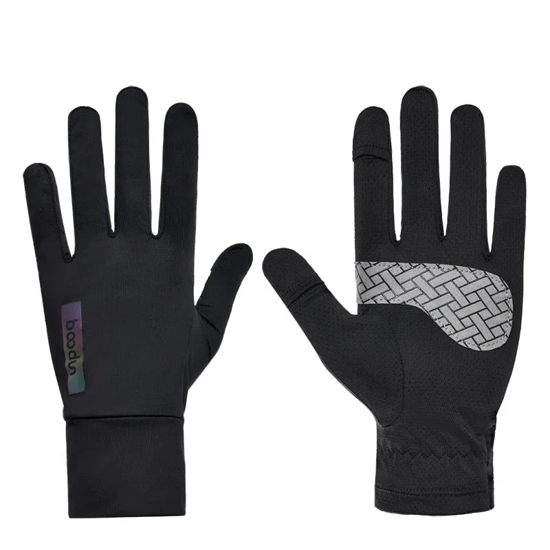 HBG 2040 Summer Outdoor Ice Silk Sunscreen Gloves Breathable Anti-UV Driving Gloves for Unisex