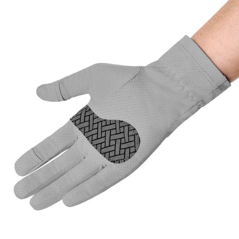 HBG 2040 Summer Ice Silk Sunscreen Gloves Breathable Anti-UV Outdoor Driving Gloves for women