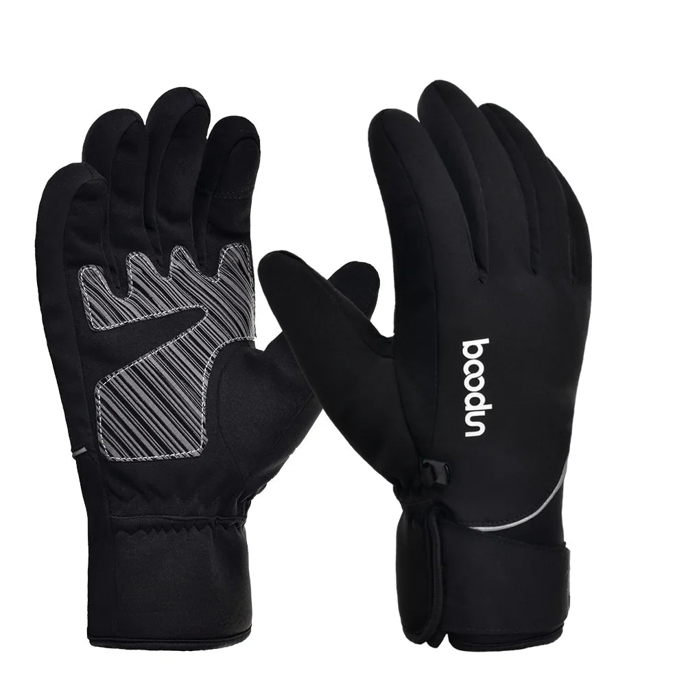 HBG 1457 Outdoor Windproof Snow Gloves Touch Screen Waterproof Winter Five Finger Ski Gloves Custom logo