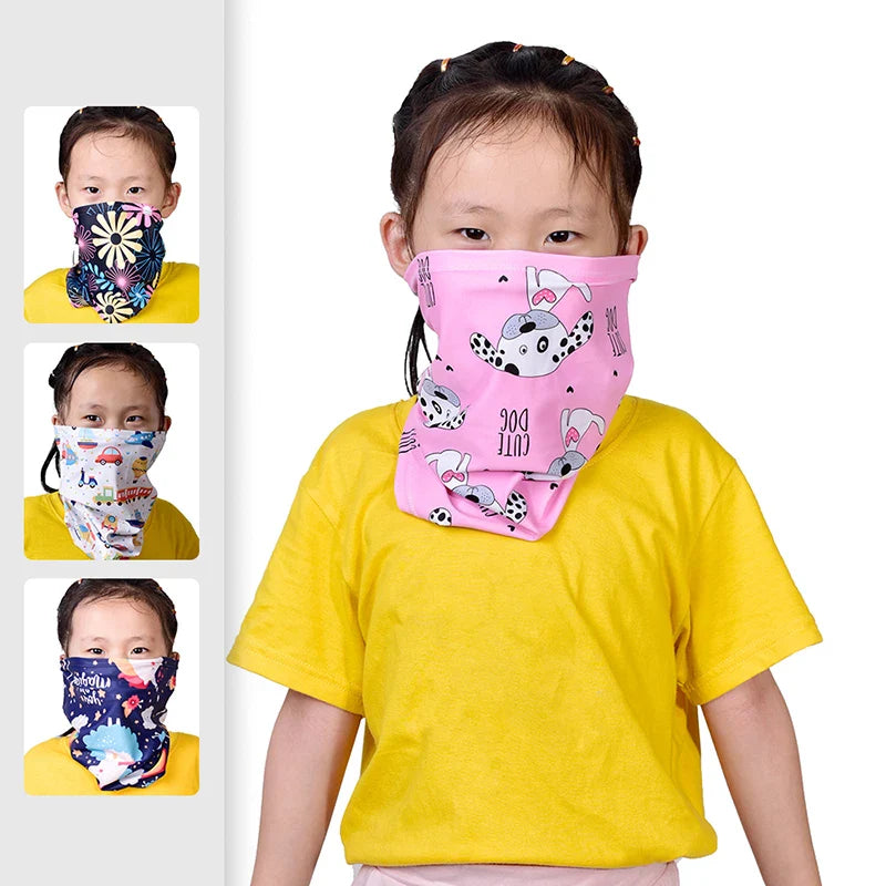 HBG 1365 Wholesale Children's Seamless breathable Scarf Windproof and dust-proof Face Cover for Sports Cycling Cover Neck