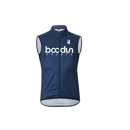 HBG 0021 Windproof Men Bike Cycling Vest with Pockets 2 Way zipper Packable Custom Biking Clothing for woman Wholesale