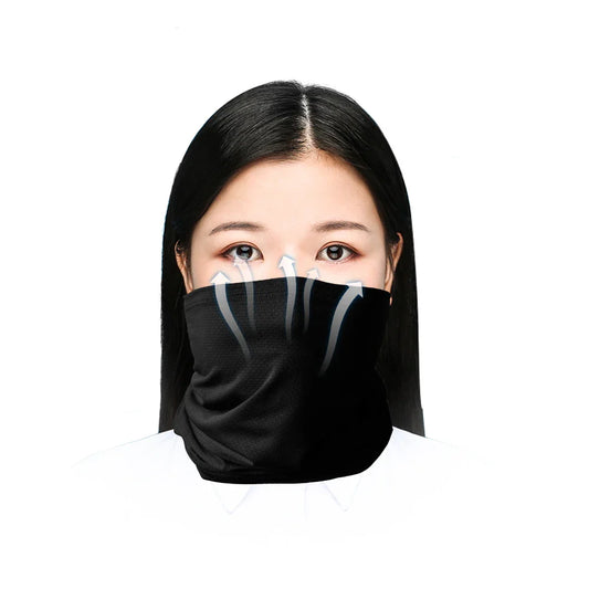 HBG 1364 Summer Ice Silk Sun Protection Scarf Mask Cycling Head Wear Neck Gaiter Face mask The bandanas without Pocket