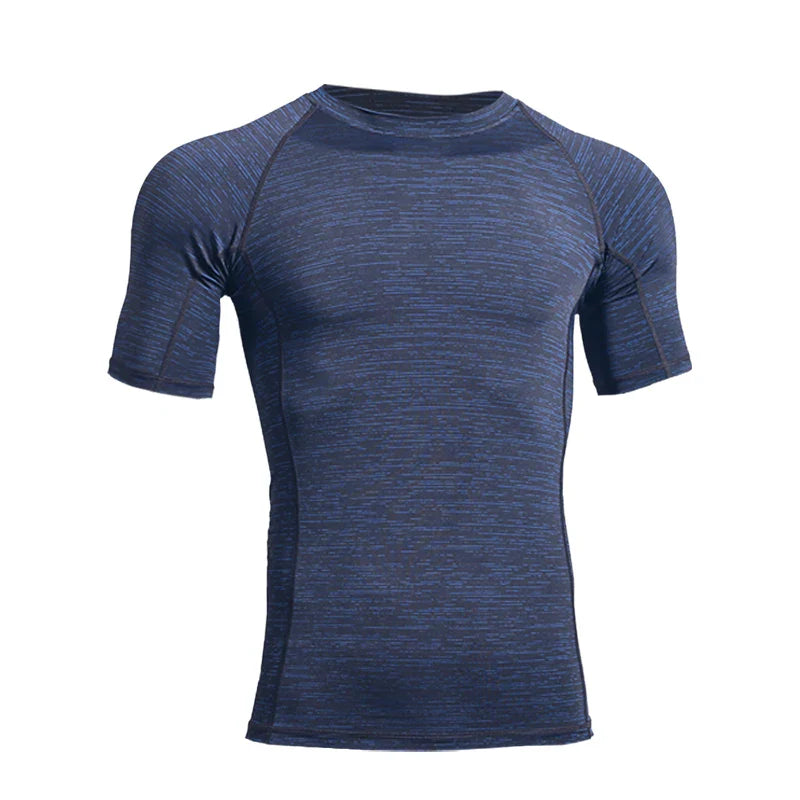 HBG 1308 High-quality Tight-fitting T-shirt High-elastic Short sleeved Men Fitness Quick-drying T-shirt Sportswear Training Top