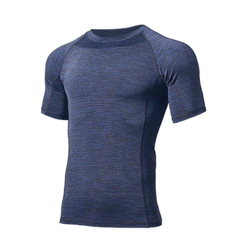 HBG 1308 High-quality Tight-fitting T-shirt High-elastic Short sleeved Men Fitness Quick-drying T-shirt Sportswear Training Top