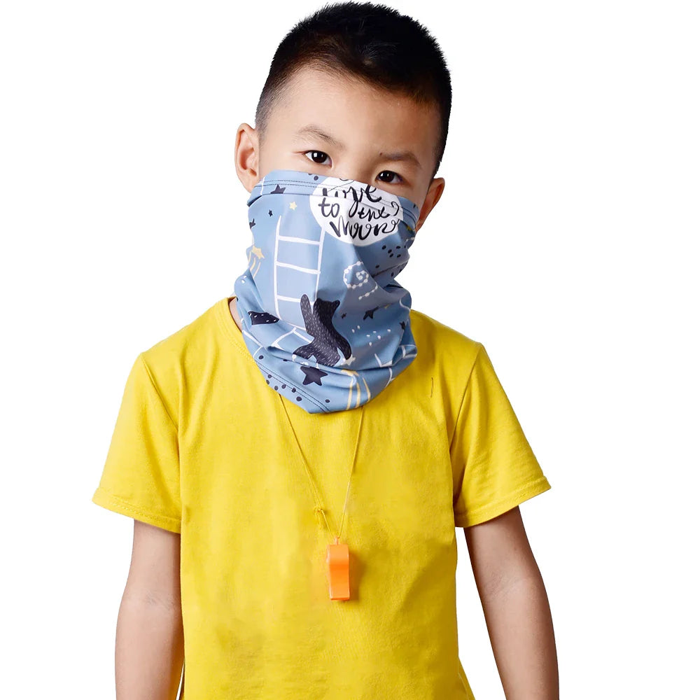 HBG 1365 Wholesale Children's Seamless breathable Scarf Windproof and dust-proof Face Cover for Sports Cycling Cover Neck