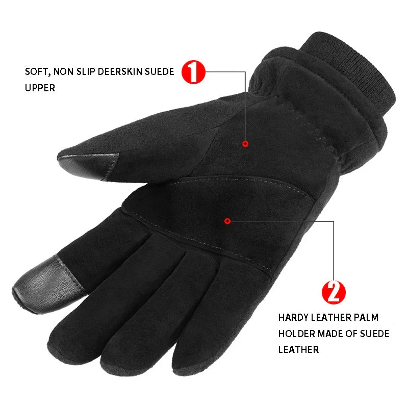 HBG 1224 outdoor Hair catching warm gloves autumn keep warm fleece gloves