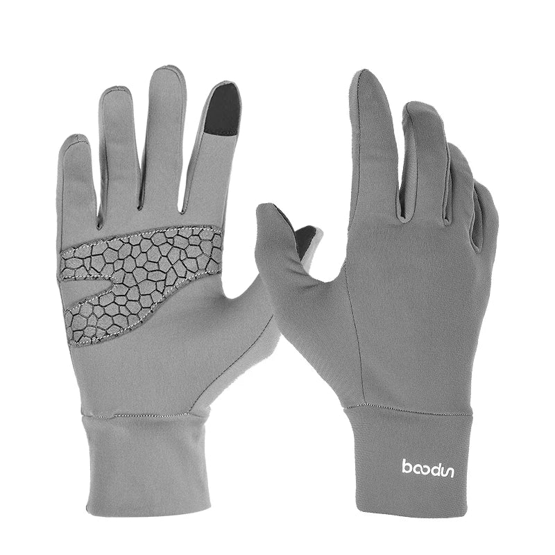 HBG 1054 outdoor five-Finger Sports Gloves Breathable Anti-Slip running Gloves Hiking Running Windproof warm Polyester